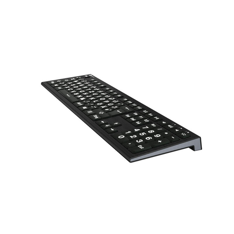 Logickeyboard Xl-Print Astra 2 Blanco On Negro De (Pc)