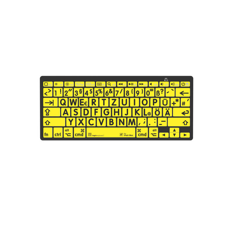 Logickeyboard Xl-Print Negro On Amarillo De (Mac Bt)