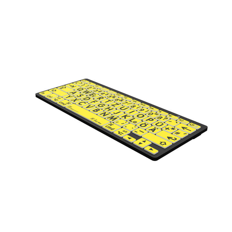 Logickeyboard Xl-Print Negro On Amarillo De (Mac Bt)