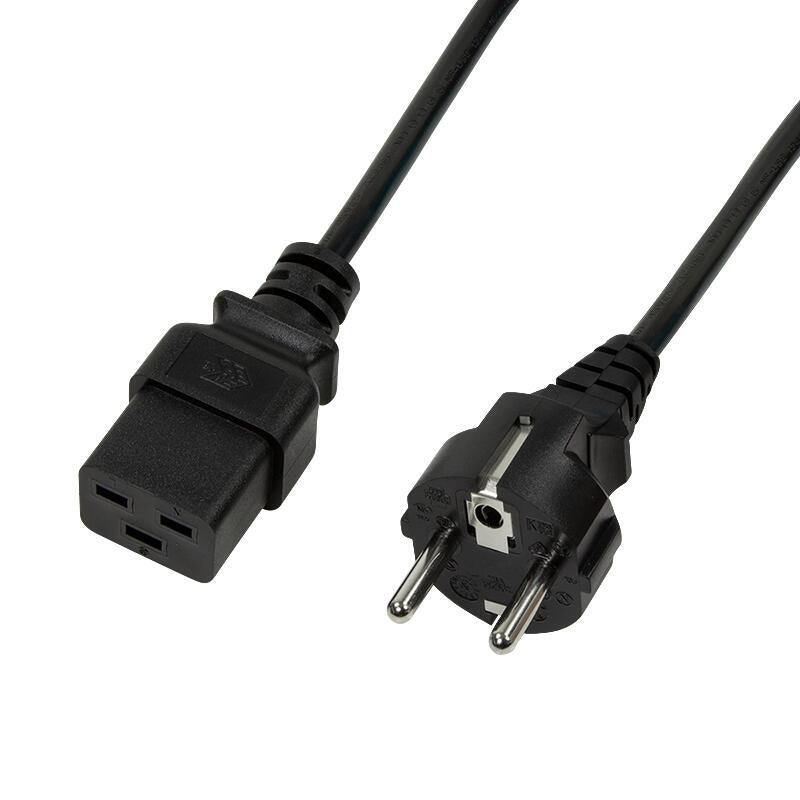 Logilink Cable De Alimentacion Cee 7/7-Iec C19, Black, 1,00m
