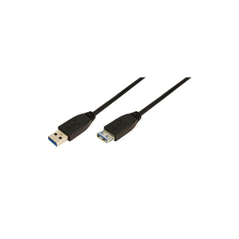 Logilink Cable Usb A -> A St / Bu 3.00m Alargo. Negro