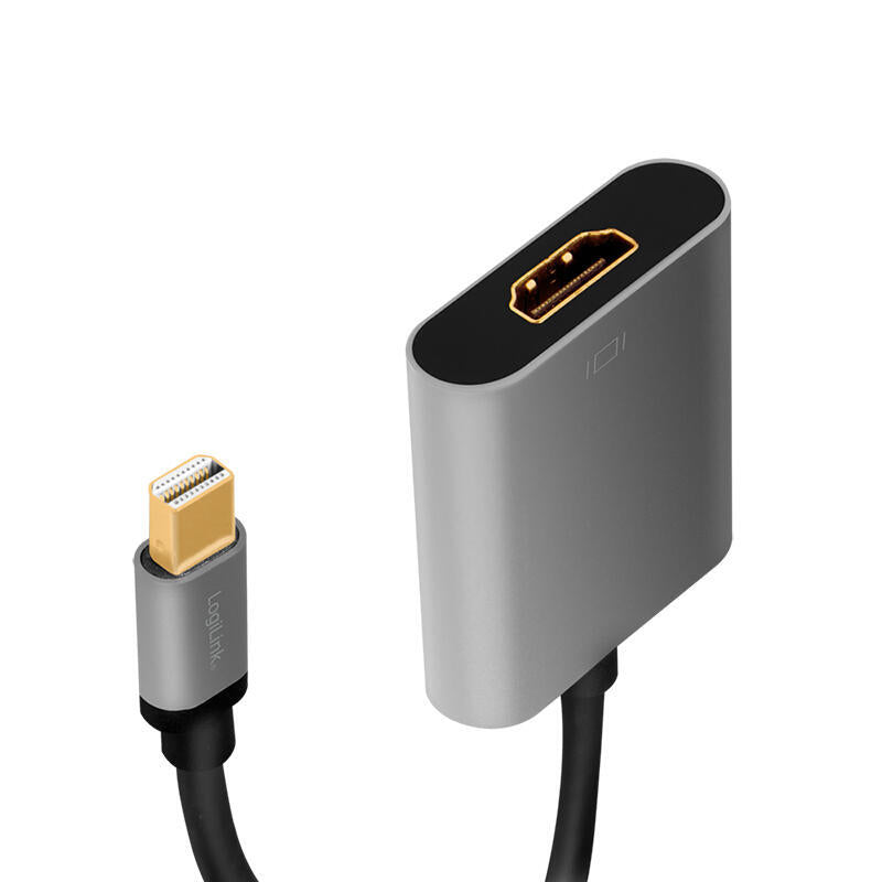 Logilink Cda0110 Adaptador Mini Displayport Hdmi 0,15 M Negro, Gris