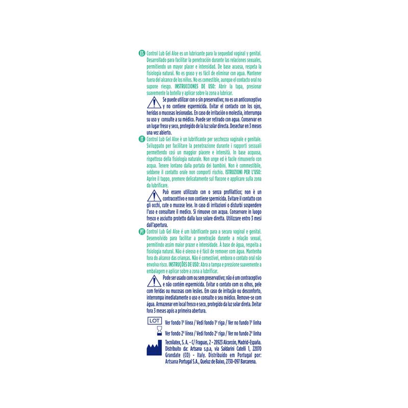 Control - Lub Gel Lubricante Con Aloe 75 Ml