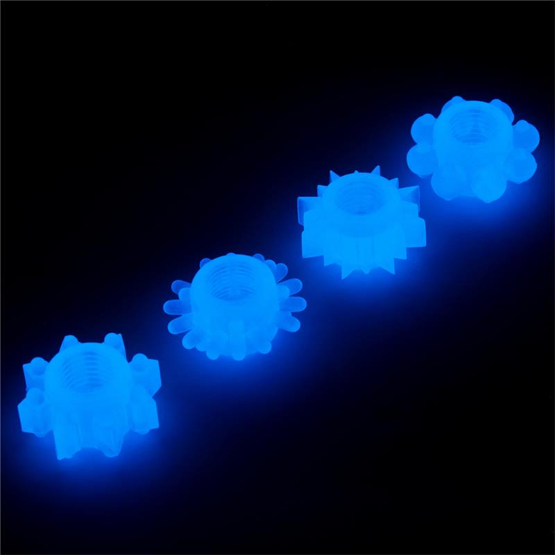 Lumino Play Set 4 Anillo Para El Pene Luz Azul