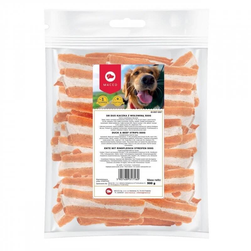 Maced Duo Duck And Beef Strips - Golosina Para Perros - 500g