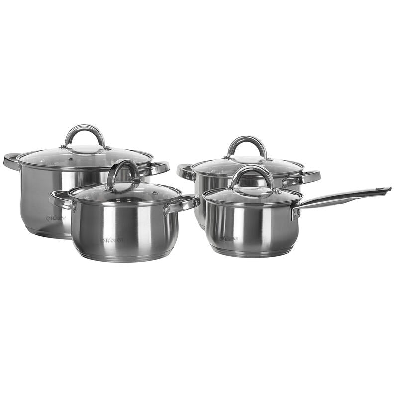 Maestro Batería De Cocina 9 Piezas Acero Inoxidable Mr-2021