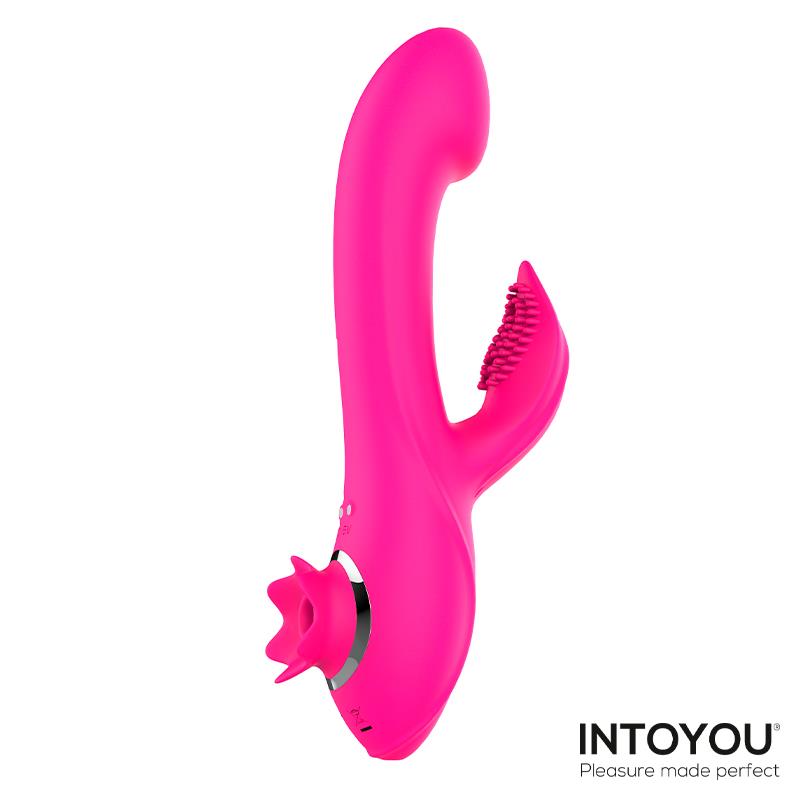 Magnoliapink Vibrador 3 En 1 Con Succionador De Clítoris Y Rabbit Usb Silicona