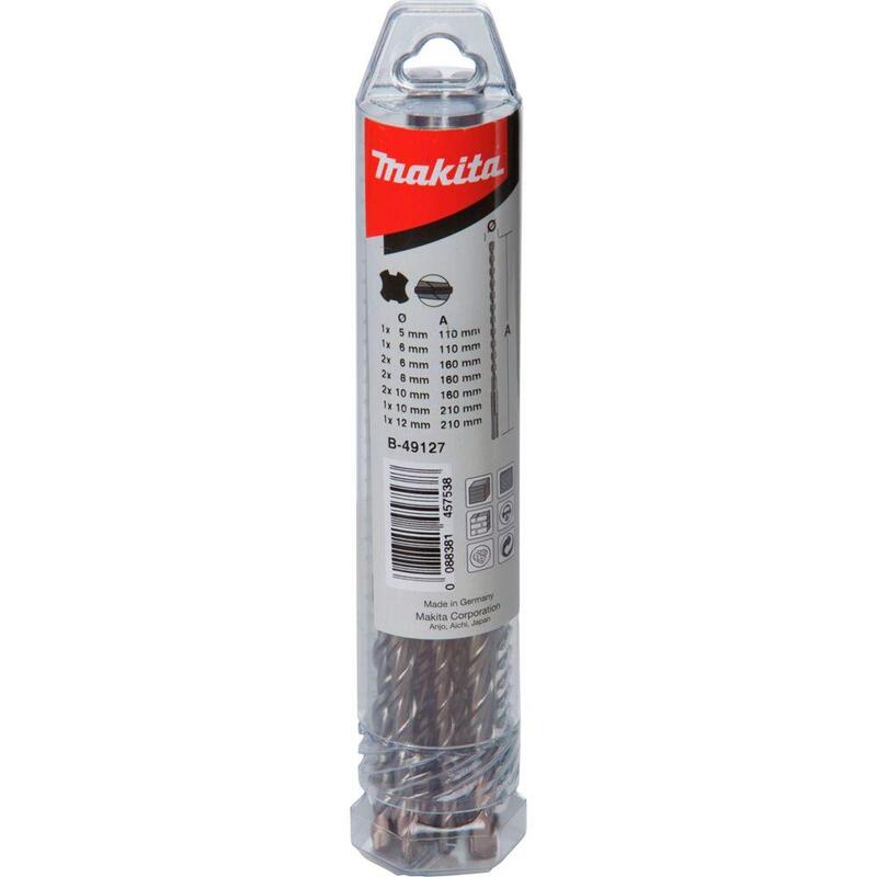 Makita B-49127 10pcs. Sds-Vplus Drill Bit Set Nr.6