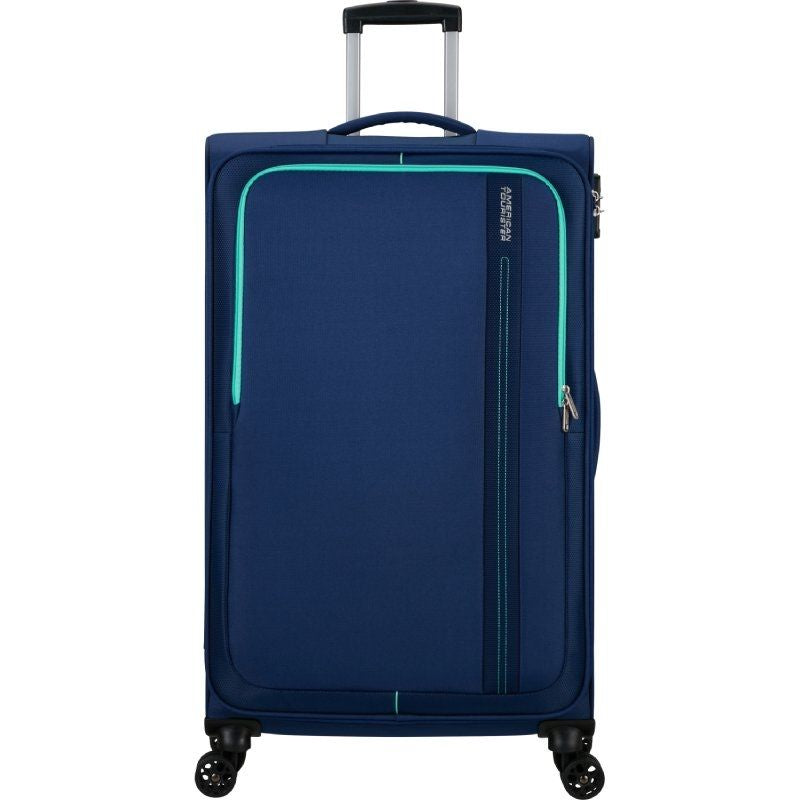 Maleta De Cabina American Tourister Sea Seeker Spinner 80cm 80x47.5x28.5cm 4 Ruedas Marino Combate