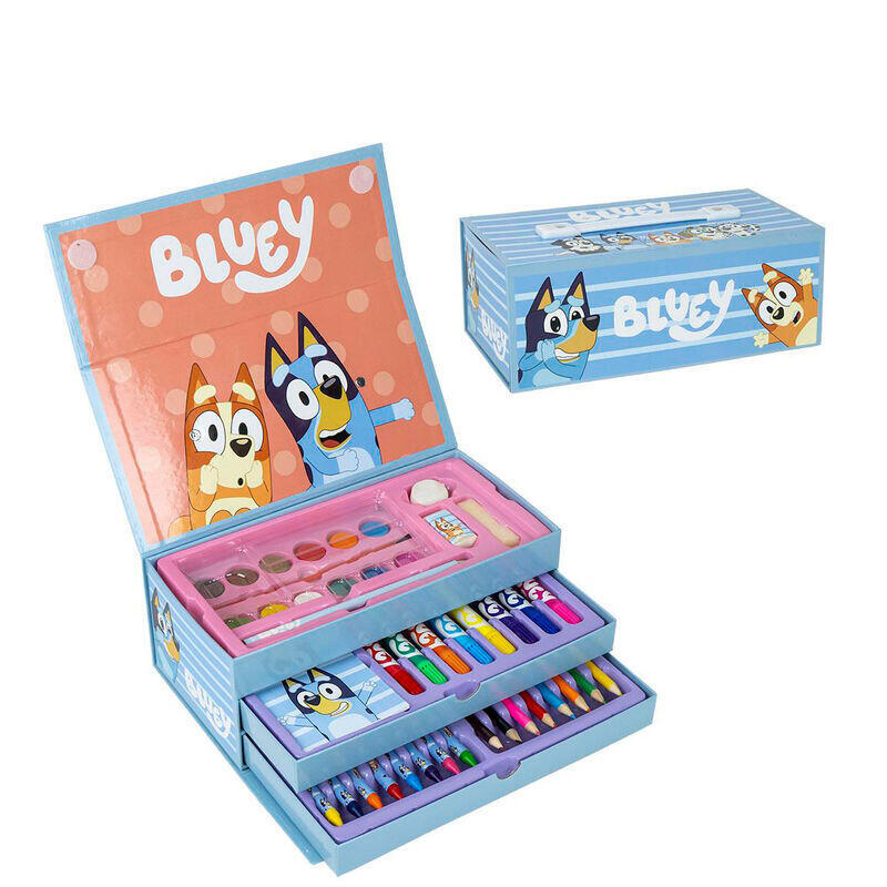 Maletín De Papelería Coloreable Bluey