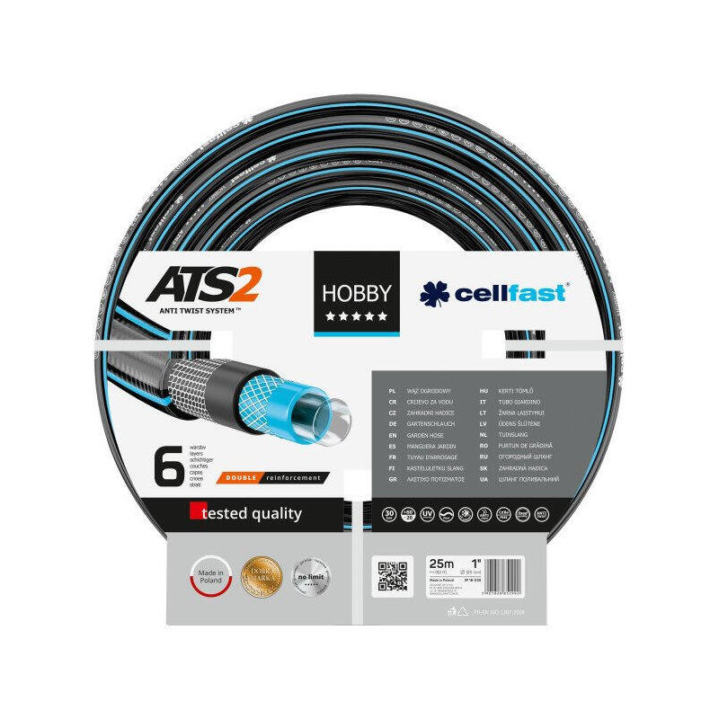 Manguera De Riego De 6 Capas Hobby Ats2 De 25 Mm X 25 M Cellfast