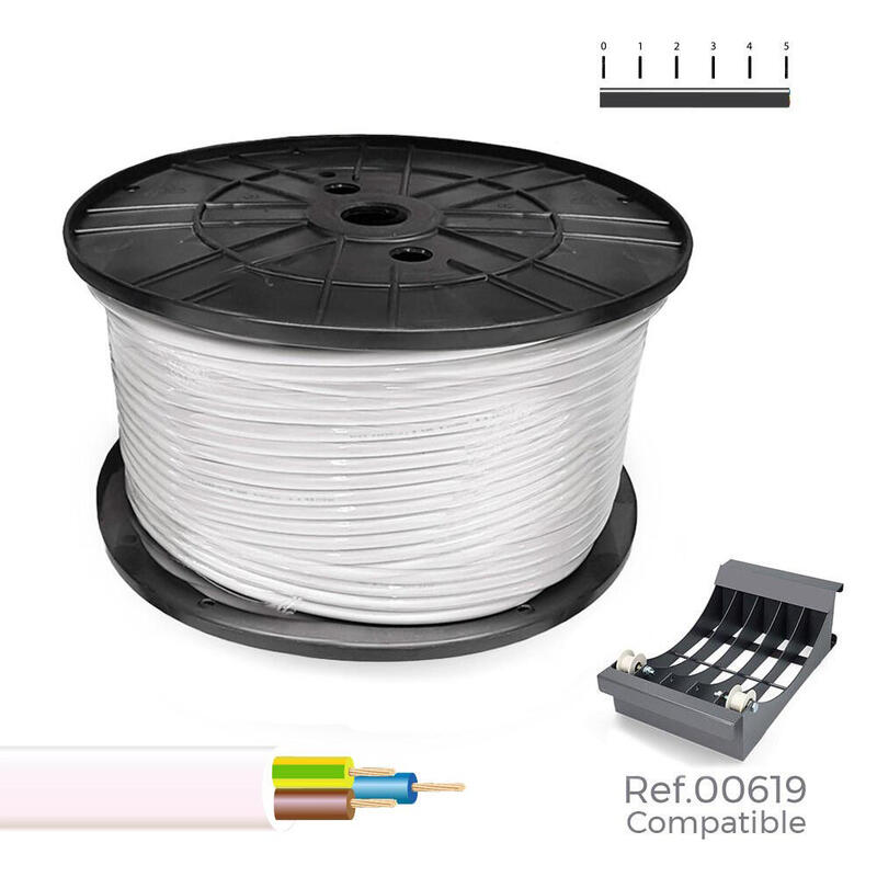 Manguera Tubular 3g2,5mm² Blanca 100m.