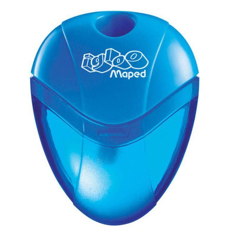 Maped I-Gloo Sacapuntas Con Deposito De Gran Capacidad - 1 Agujero - Forma Ergonomica - Colores Surtidos - Caja Expositora De 30 Uds.