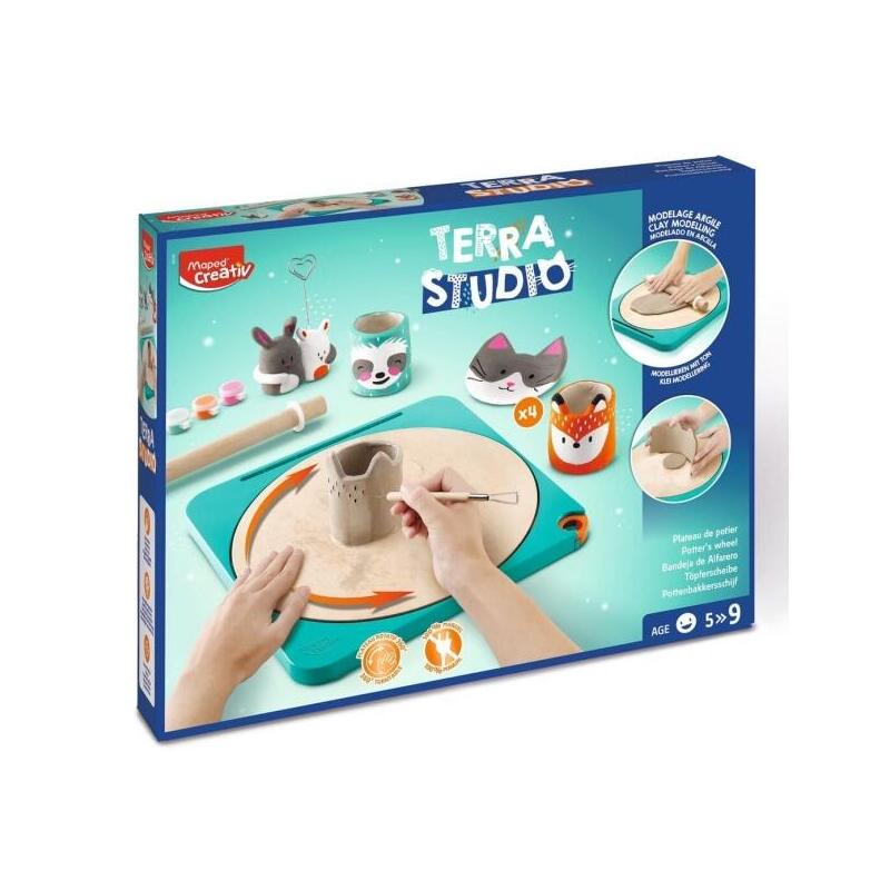 Maped Terra Studio Taller De Ceramica - Kit Infantil Completo Y Facil De Usar - Para Niã±Os A Partir De 5 Aã±Os