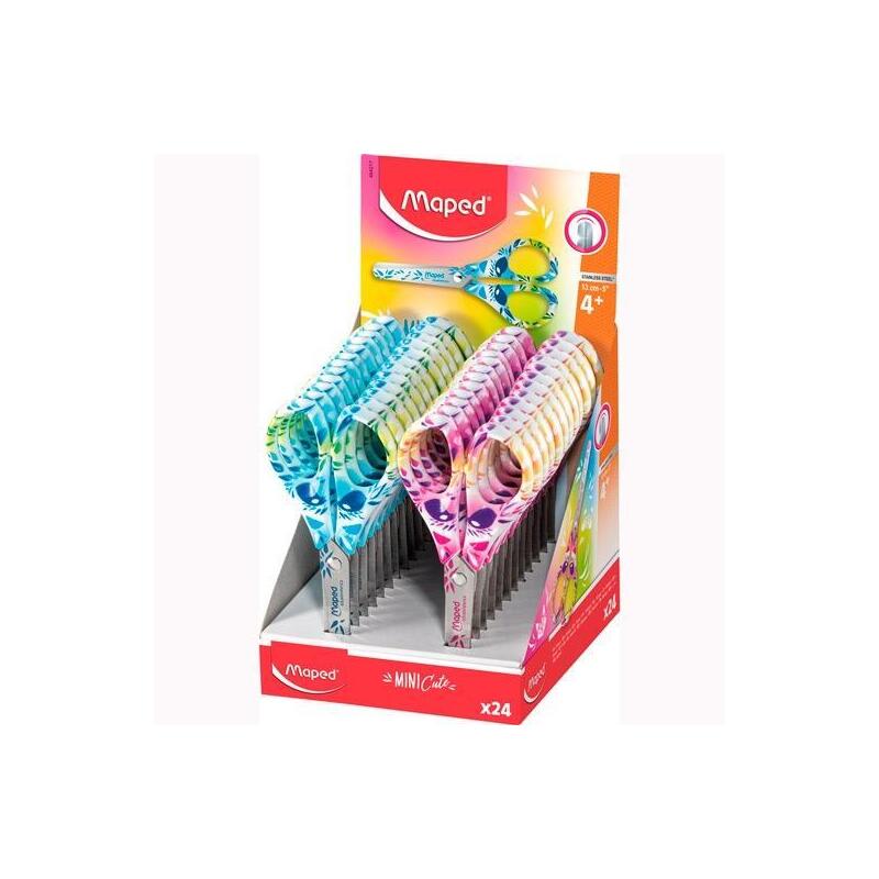 Maped Tijeras Mini Cute 13cm Surtido Multicolor - Caja Expositora 24u -