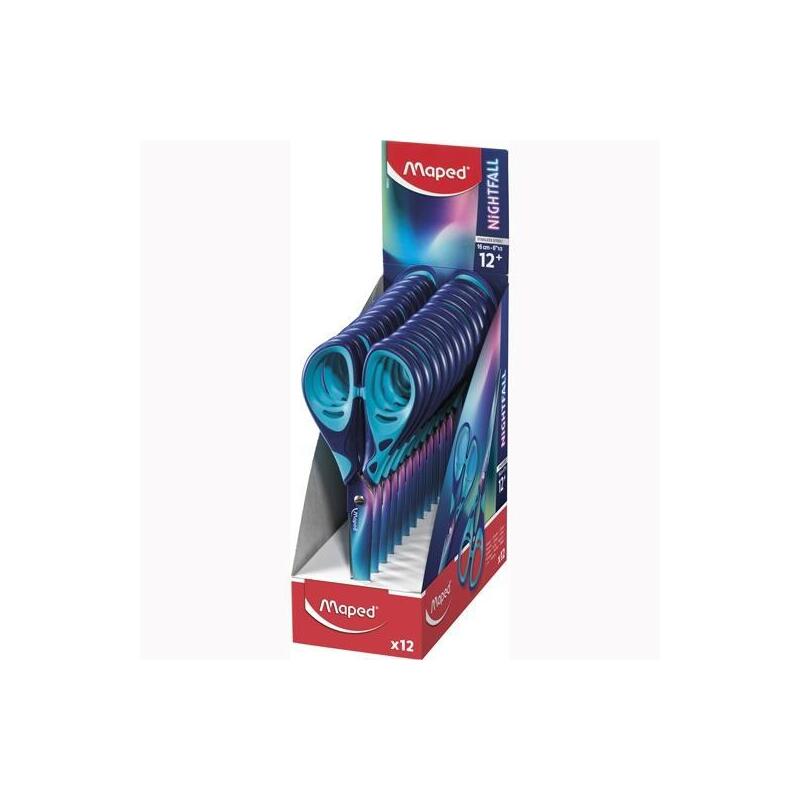Maped Tijeras Nightfall 16cm Multicolor -Caja Expositora 12u-