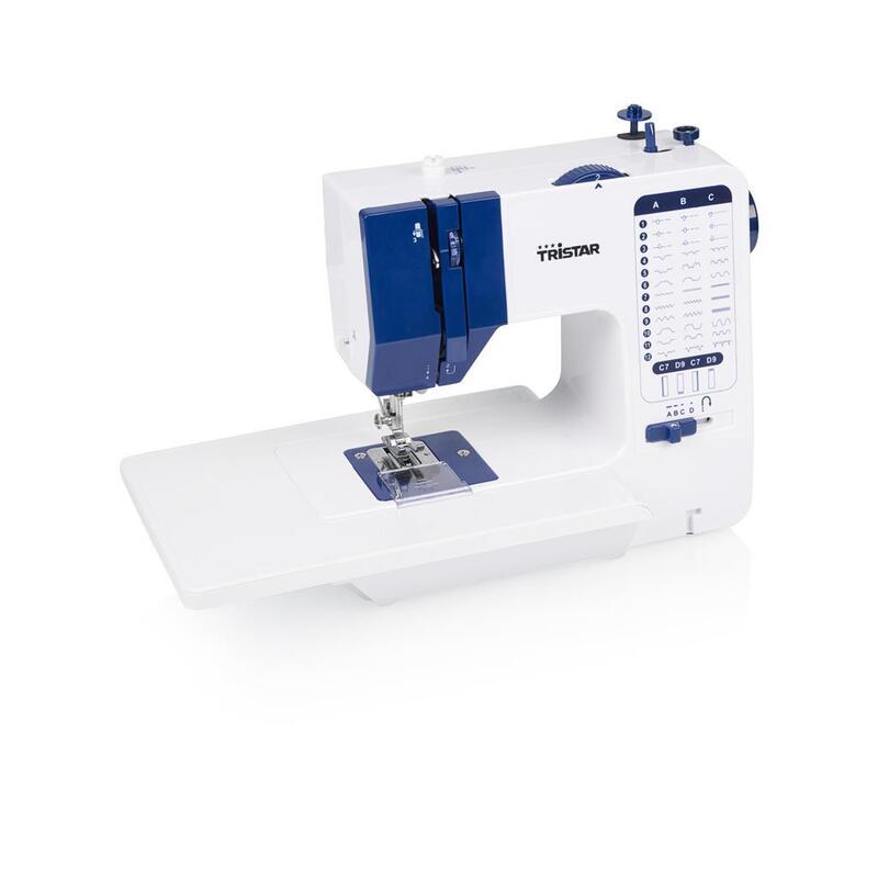 Tristar Sm-6005 Sewing Machine, 38 Built-In Patterns, White Blue