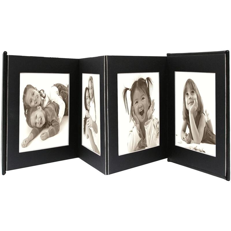Marco Deknudt A66dc2 8ph 10x15cm Leporello Negro Con Imitacion Cuero Para 8 Fotos "10x15cm 8x10x15 8 Photos