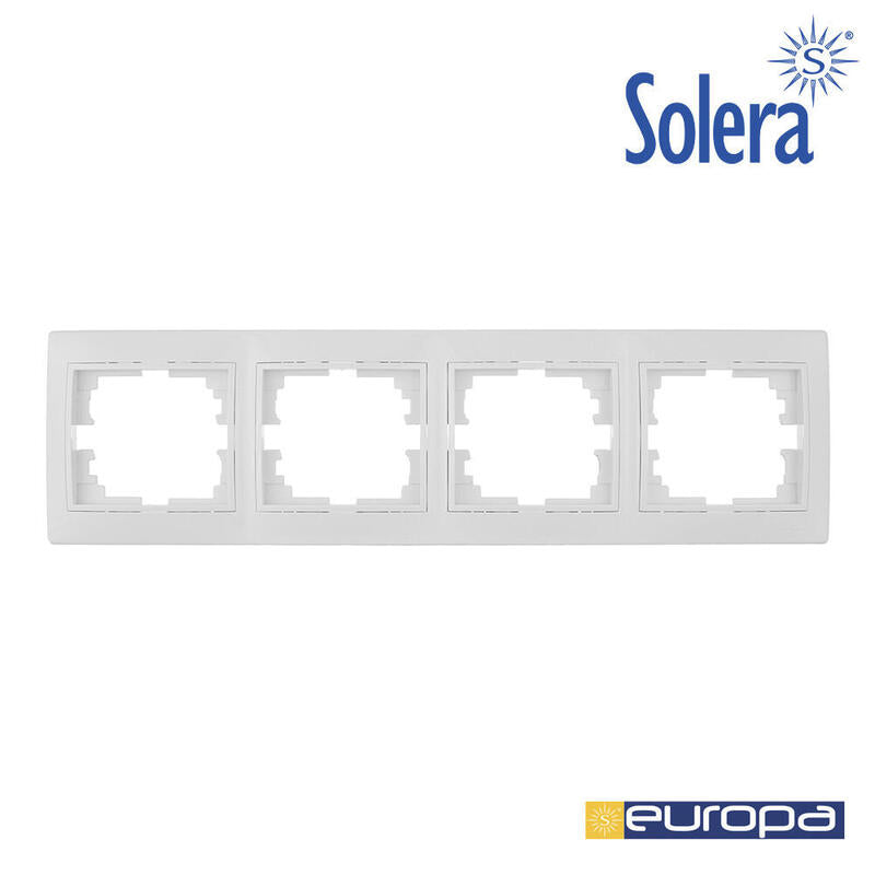 Marco Horizontal Para 4 Elementos Blanco 296x81x10mm Serie Europa Solera Erp74u