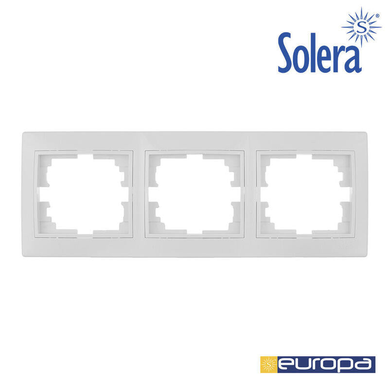 Marco Para 3 Elementos Horizontal Blanco 225x81x10mm Serie Europa Solera Erp73u