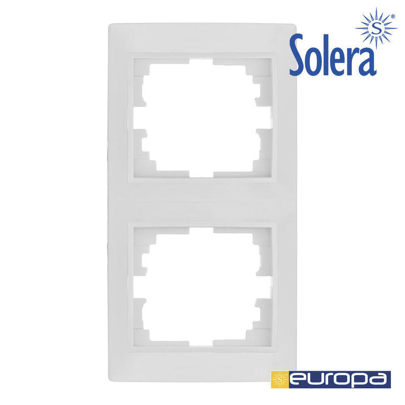 Marco Vertical Para 2 Elementos Blanco 81x154x10mm Serie Europa Solera Erp62u