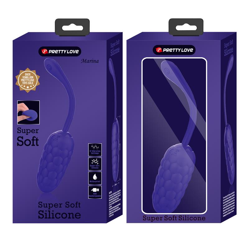 Pretty Love - Huevo Vibrador Con Textura Marina Recargable Lila