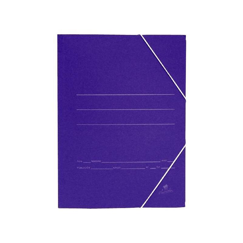 Mariola Carpeta Cartón Básica 500gr Gomas Bolsa Folio 34x25cm Cartón Mate Azul -20u-