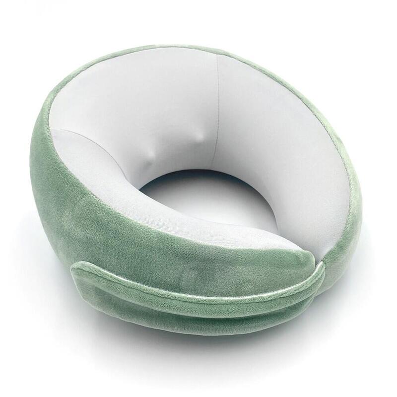 Media-Tech Massaging U-Pillow Luxury Neck Massaging Pillow With Heating And Soft Memory Foam