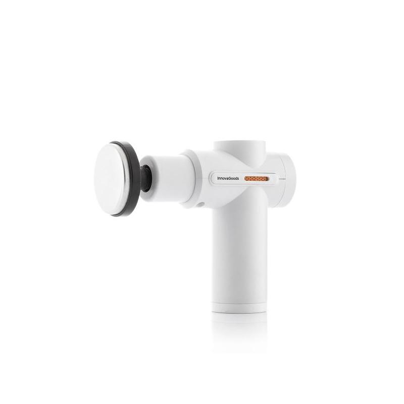 Masajeador Innovagoods Pistola De Masaje Muscular Con Calor Y Frio - 6 Cabezales Intercambiables - 6 Velocidades -