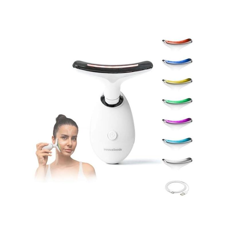 Masajeador Innovagoods Selora Facial Electrico Reafirmante Para Cara Y Cuello - Autonomia 60min - 500mah - Termoterapia