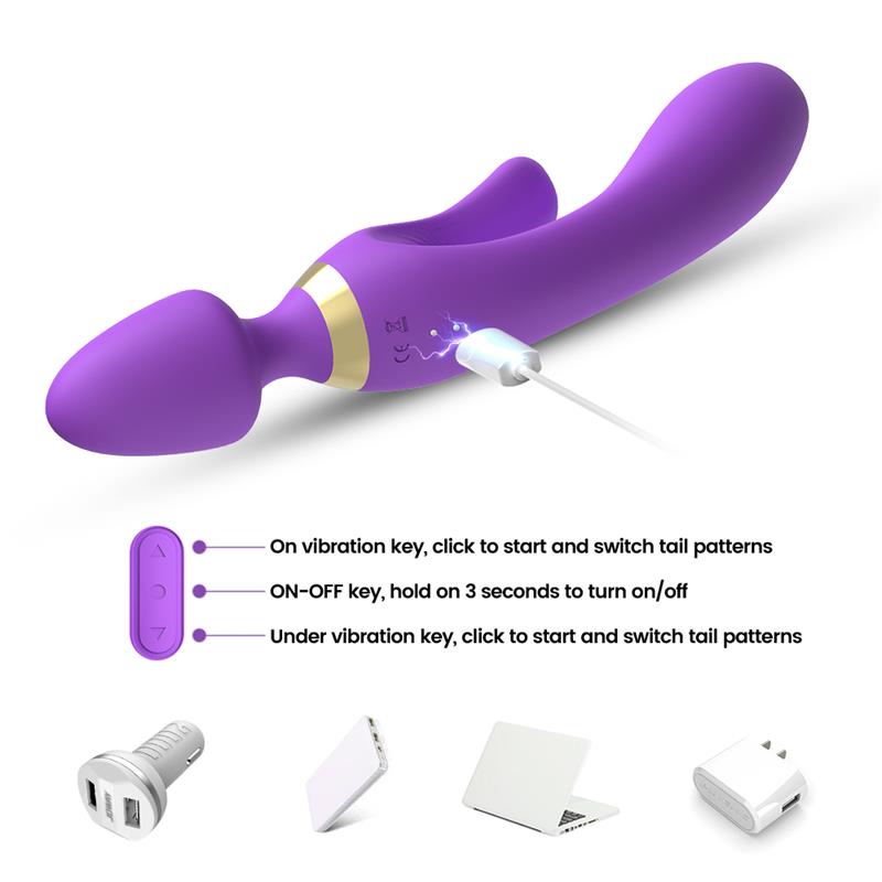 Masajeador Y Vibrador Púrpura