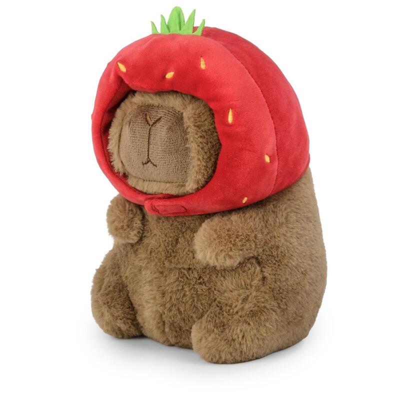 Maskotka Kapibara Truskawkowa Czapka 20 Cm