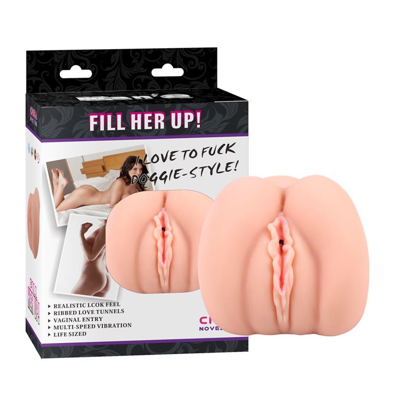Masturbador Fill Her Up T-Skin 17.7 Cm Natural