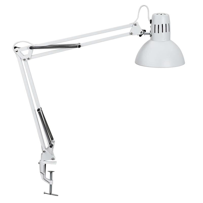 Maul Lampara Escritorio Maulstudy Lampara Led Con Soporte Ajustable Con Brazo Articulado Para Escritorio Elegante Lampara De Mesa Metálica Led Fuente De Luz Led Incluida Blanco