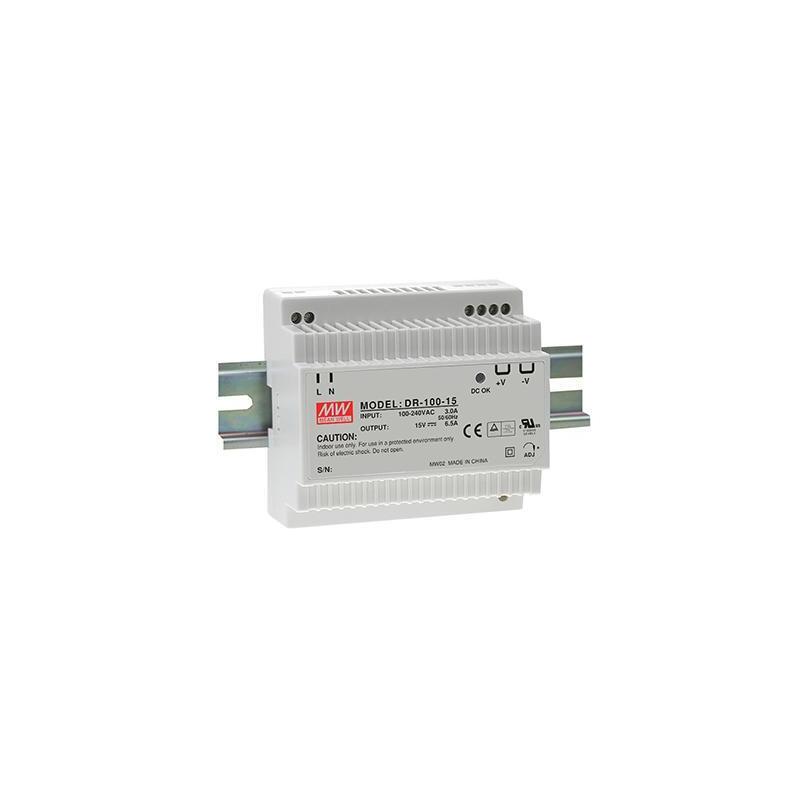 Mean Well Dr-100-12 Fuente Alimentación Conmutada Para Carril Din 90w 12vdc 7.5a