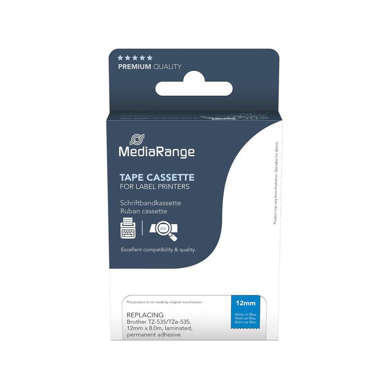 Mediarange Cinta Brother Tz-535 Tze-535 12mm 8m Ws