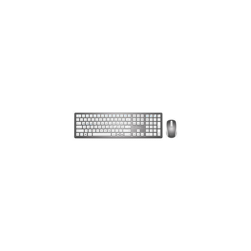 Mediarange Funk-Teclado Und Optis. Funk-Raton Set Qwertz Sil