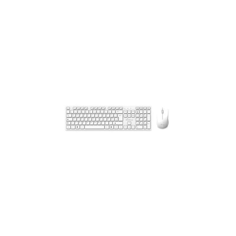 Mediarange Funk-Teclado Und Raton Set, Qwertz , Blanco