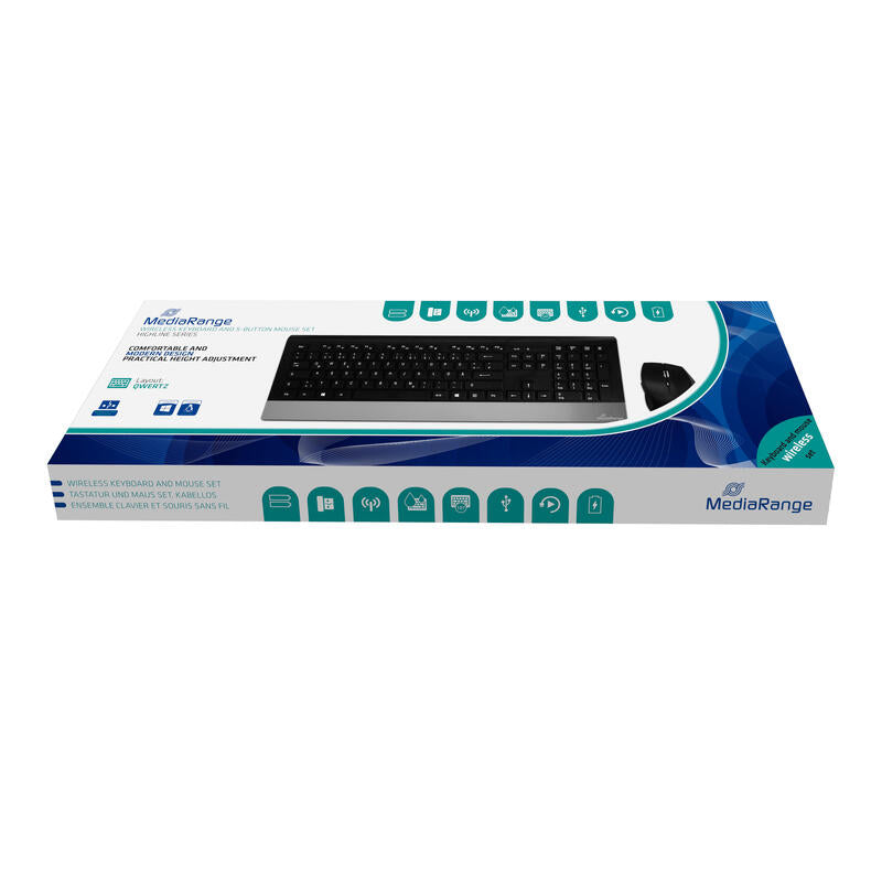 Mediarange Teclado Highline Wireless Incluye. Ratón Negro