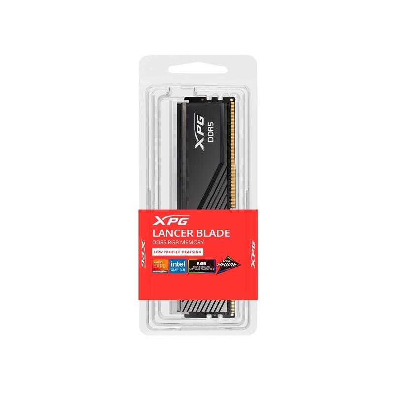 Memoria Adata Dimm 24 Gb Ddr5-6000 (Negro, Ax5u6000c3624g-Slabrbk, Xpg Lancer Blade Rgb, Intel Xmp) Ax5u6000c3624g-Slabrbk