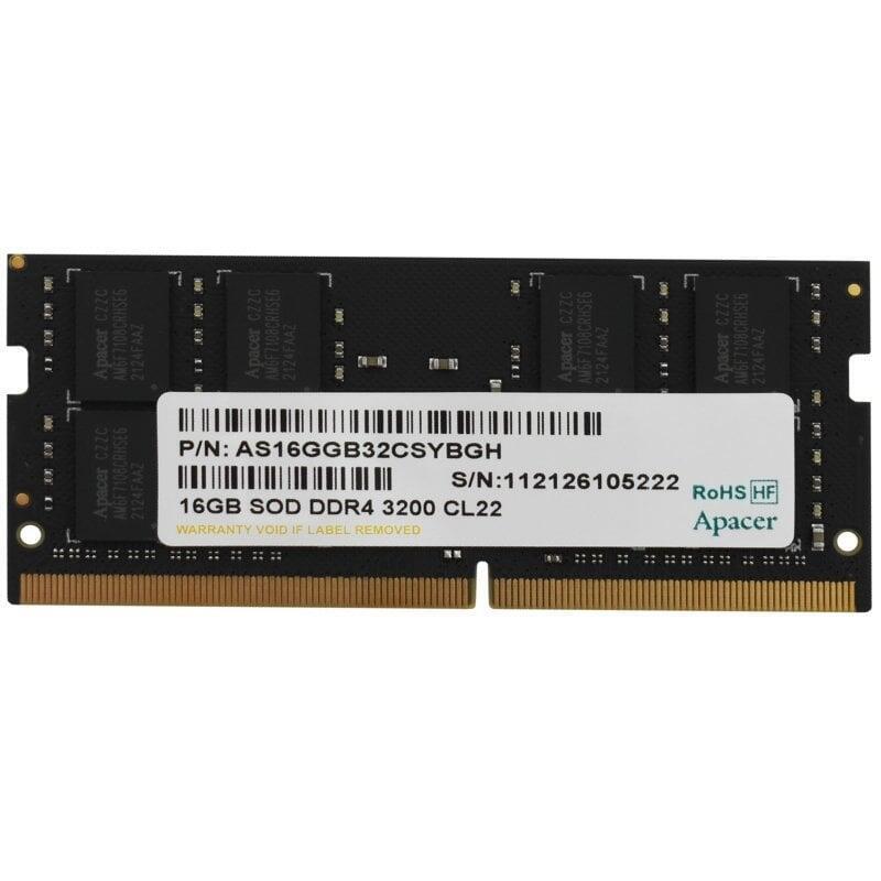 Memoria Ram Apacer Es.16g21.Psh 16gb Ddr4 3200mhz 1.2v Cl22 Sodimm