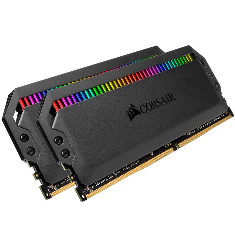 Memoria Ram Corsair Ddr4 16gb 2x8gb Pc 3200 Dominator Platinum Rgb Black Corsair Dominator Platinum Rgb, 16 Gb, 2 X 8 Gb, Ddr4, 3200 Mhz, 288-Pin Dimm