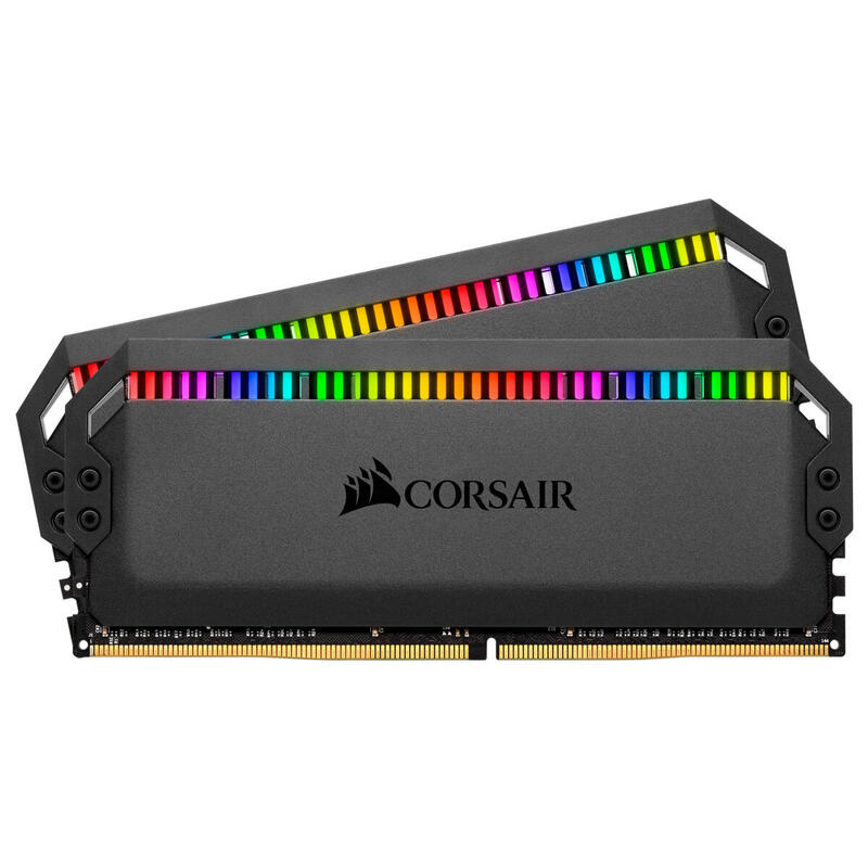 Memoria Ram Corsair Ddr4 32gb 2x16gb Pc 3200 Dominator Platinum Rgb Black Corsair Dominator Platinum Rgb, 32 Gb, 2 X 16 Gb, Ddr4, 3200 Mhz, 288-Pin Dimm