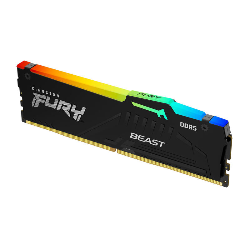 Memoria Ram Kingston 8gb Ddr5-5600mt/S Cl40 Dimm Mem Fury Beast Black Rgb