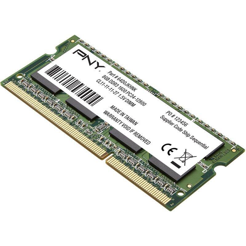 Memoria Sodimm Pny Ddr3 1600 Mhz 1x 8 Gb