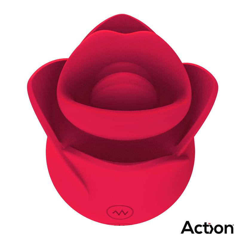 Meryl Estimulador Vibrador De Rosa Con Lengua 2 Motores