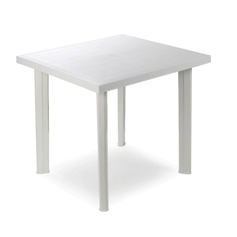 Mesa Cuadrada Para Exterior. Color: Blanco 80x75x72cm Ipae Progarden