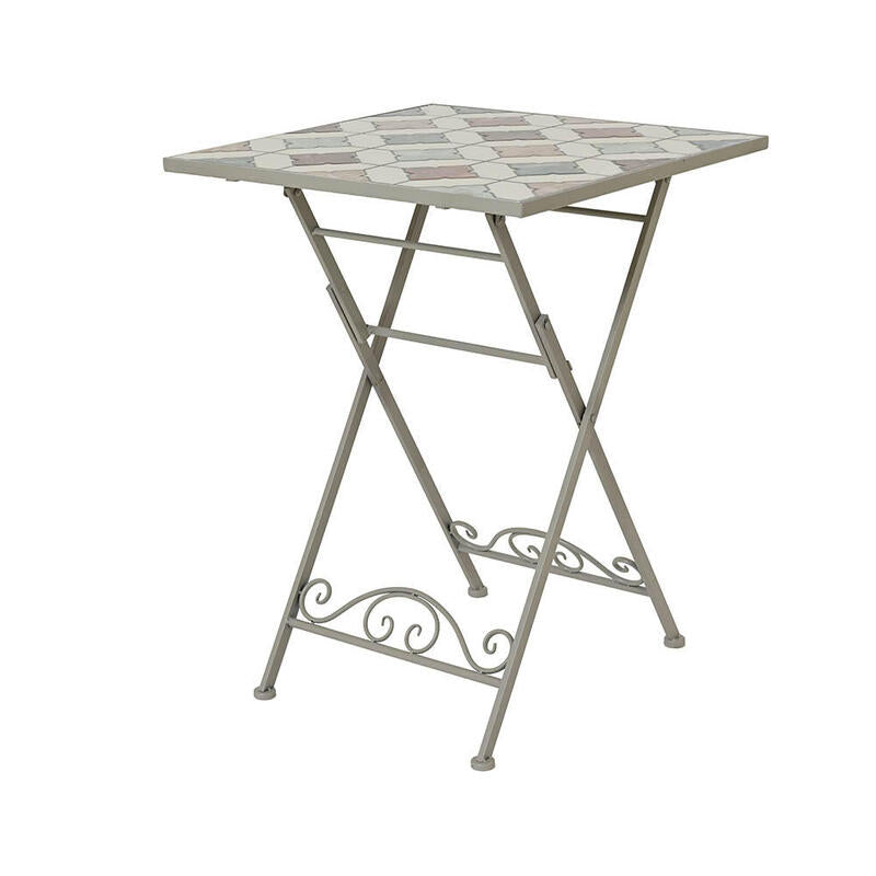 Mesa Metalica/Mosaico Bistro Marrakech Para Exterior 58 X 58 X 76 Cm