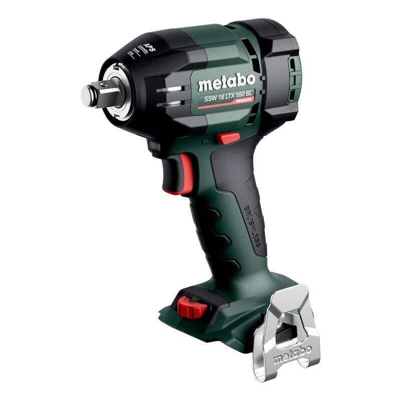 Metabo Atornillador De Impacto Inalámbrico Ssw 18 Ltx 550 Bl 18 V, 550 Nm, 1/2 Pulgadas Cuadrado Exterior, 2800 Rpm, 12 Niveles Sin Escobillas, Manejable, Led, Para Construcción De Madera, Cambio
