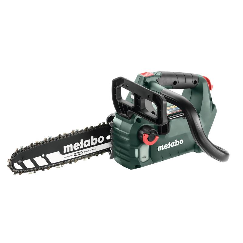 Metabo Motosierra Eléctrica Ms 18 Ltx Bl 25 18 V, Cas, 25 Cm Oregon Speedcut Nano Sin Escobillas, Interruptor De Seguridad, Parada Rápida De Cadena, Motosierra Ligera Y Compacta Para El Cuidado De